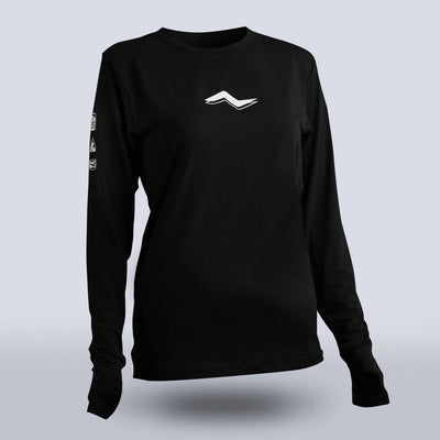 Women's Tarkine Long Sleeve Ultra-Eco Run Tee (Black/Standard Thickness) (Copy) - Premium  from TARKINE SPORT - Just $79.95! Shop now at TARKINE ATHLETICS